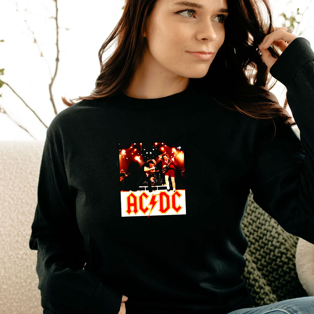 ACDC Live On Stage Band Vintage Long Sleeve