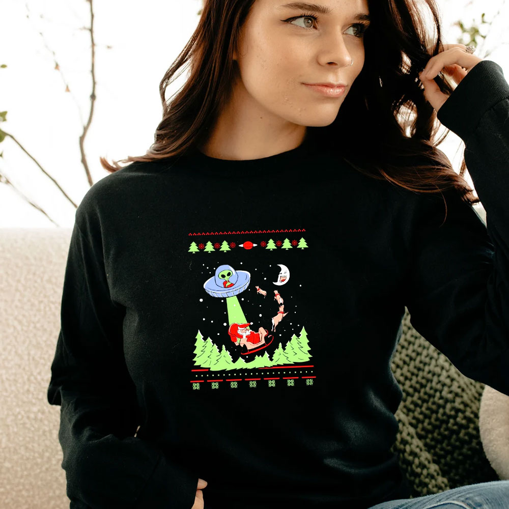 Alien Invasion Ugly Christmas Long Sleeve