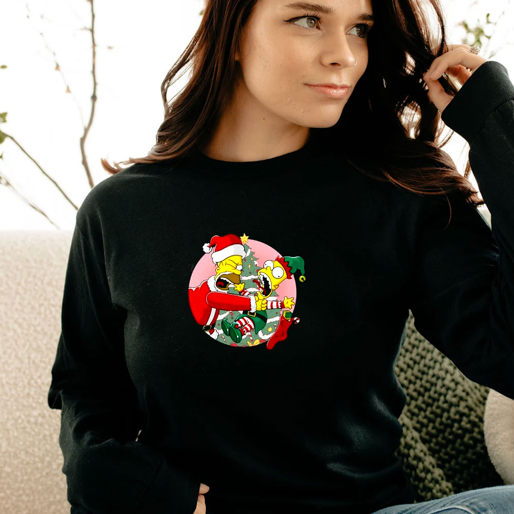 Bart Simpson You Are Not Santa’s Helper Long Sleeve