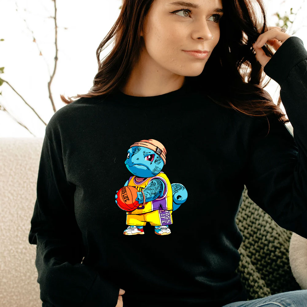 Basketball Squirtle Pokemon Long Sleeve