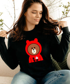 Brown Bear Cony Bunny Rabbit I Love Cony Long Sleeve