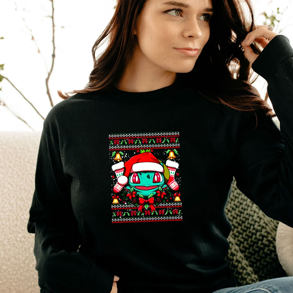 Bulbasaur Christmas Ugly Christmas Long Sleeve