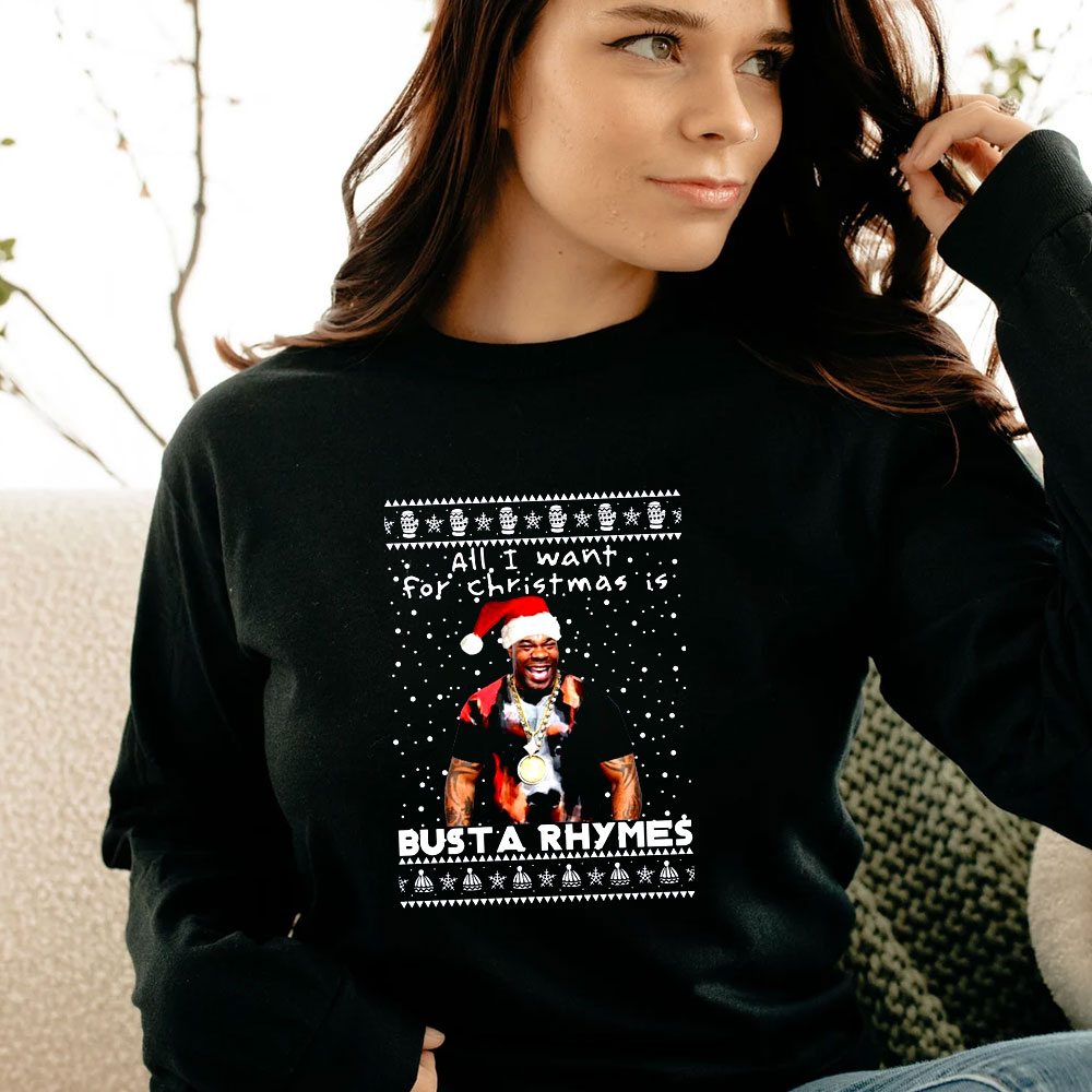 Busta Rhymes Rapper Ugly Christmas Long Sleeve