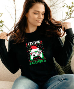 Christmas Gamer Pad Funny Cute Xmas Long Sleeve