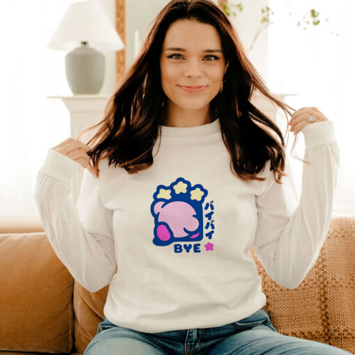 Cute Kirby Bye Funny Long Sleeve