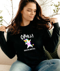 Dabbing Unicorn Carmilla Death Metal Long Sleeve