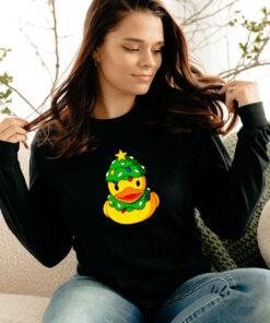 Duck Draw Happy Merry Christmas Long Sleeve