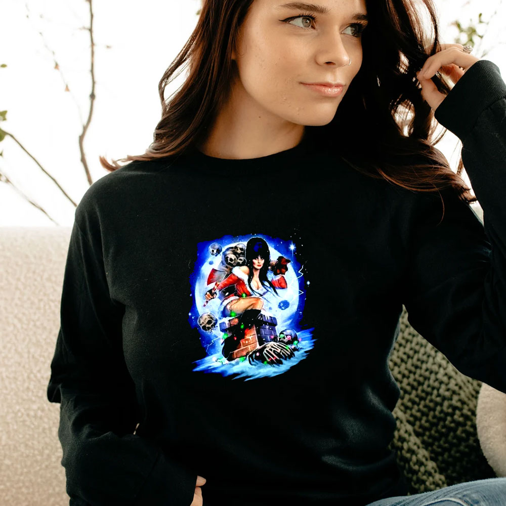 Elvira Mistress Of The Dark Christmas Long Sleeve