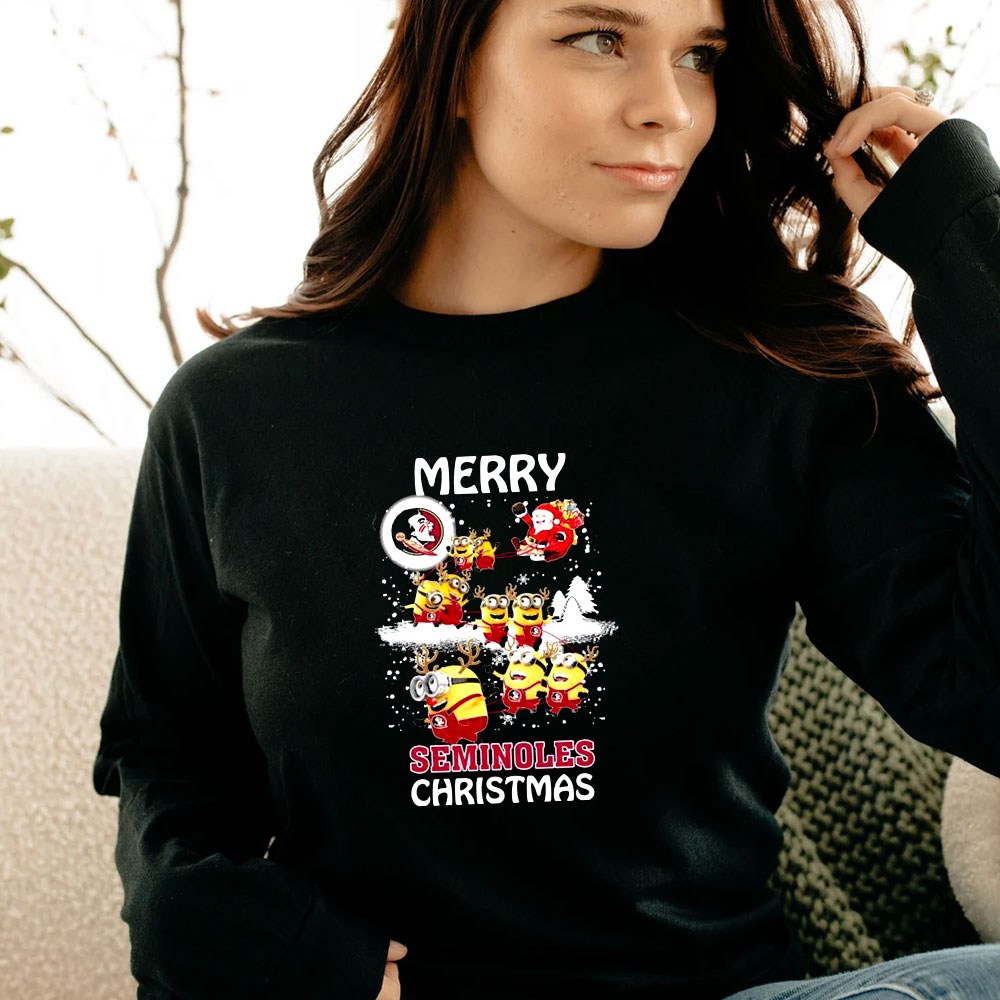 Florida State Seminoles Minions Merry Christmas Long Sleeve