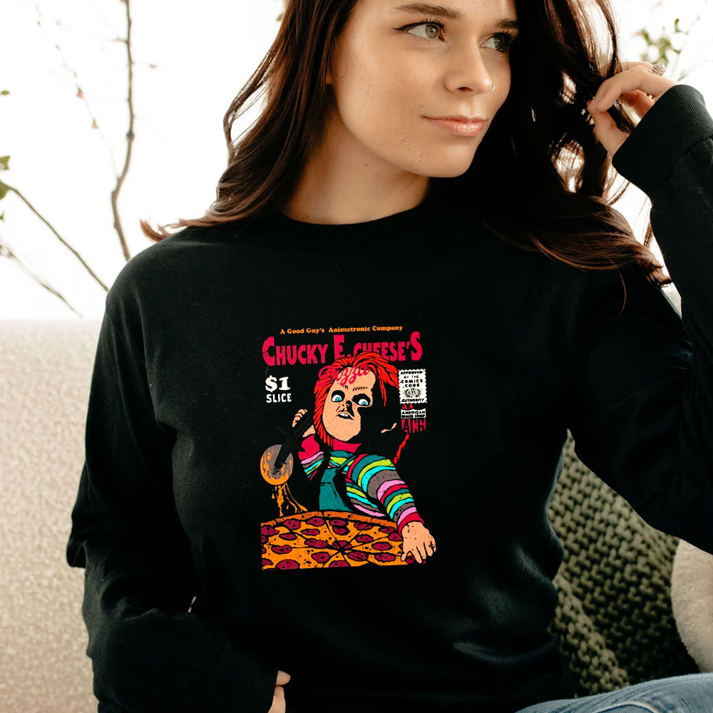 Funny Chucky’s Pizza Chucky Long Sleeve