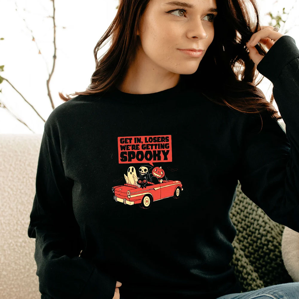 Get In Losers We're Getting Spooky Halloween Long Sleeve