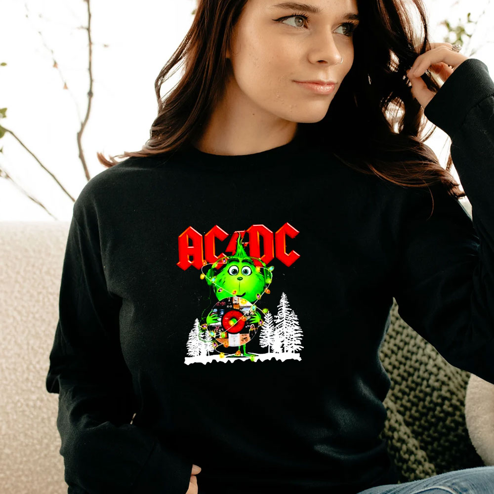 Grinch Acdc 2023 Merry Christmas Long Sleeve