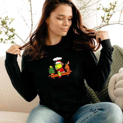 Grinch On The Shelf Christmas Long Sleeve