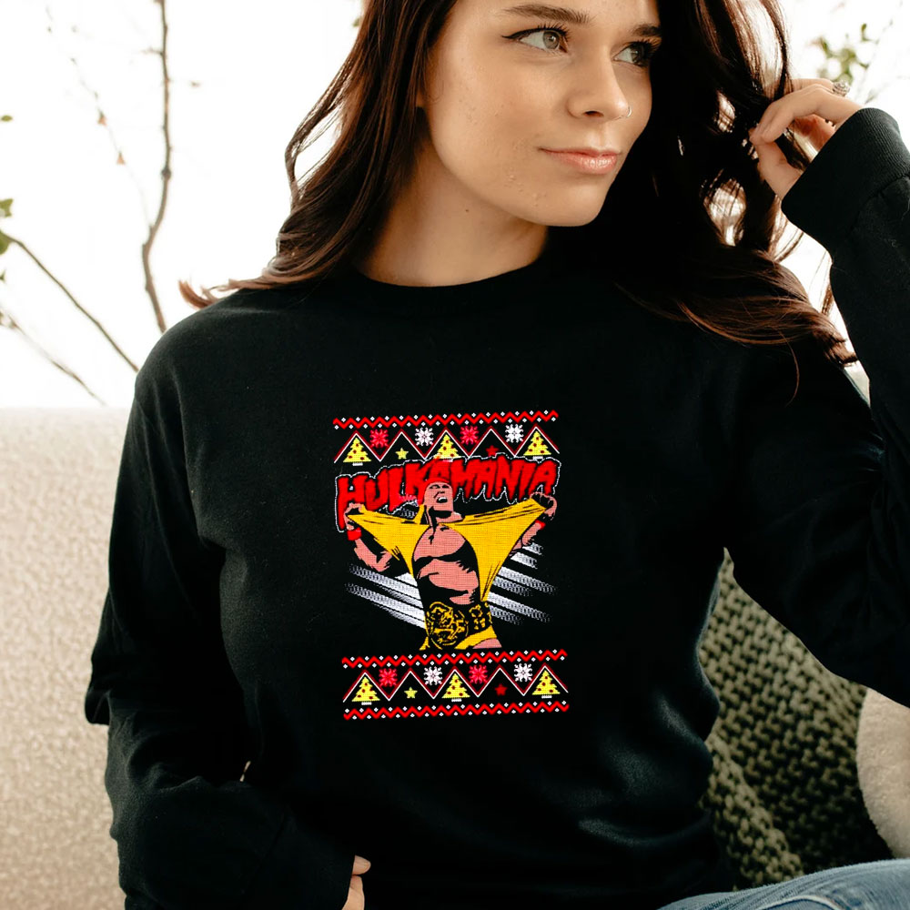 Hulk Hogan Hulkamania Ugly Christmas Long Sleeve