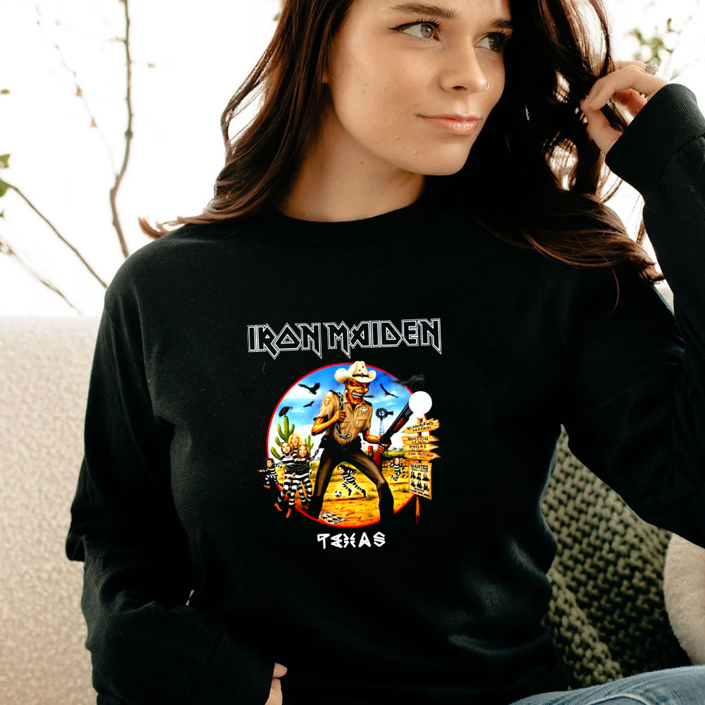 Iron Maiden 2017 Book Of Souls Texas Dates Tour Long Sleeve