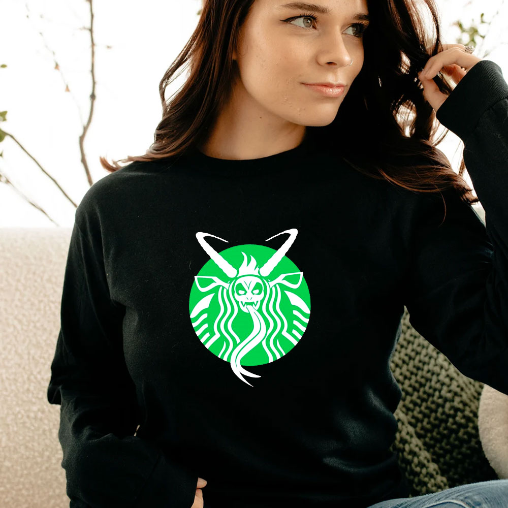 Krampus Presso StarBucks Parody Long Sleeve