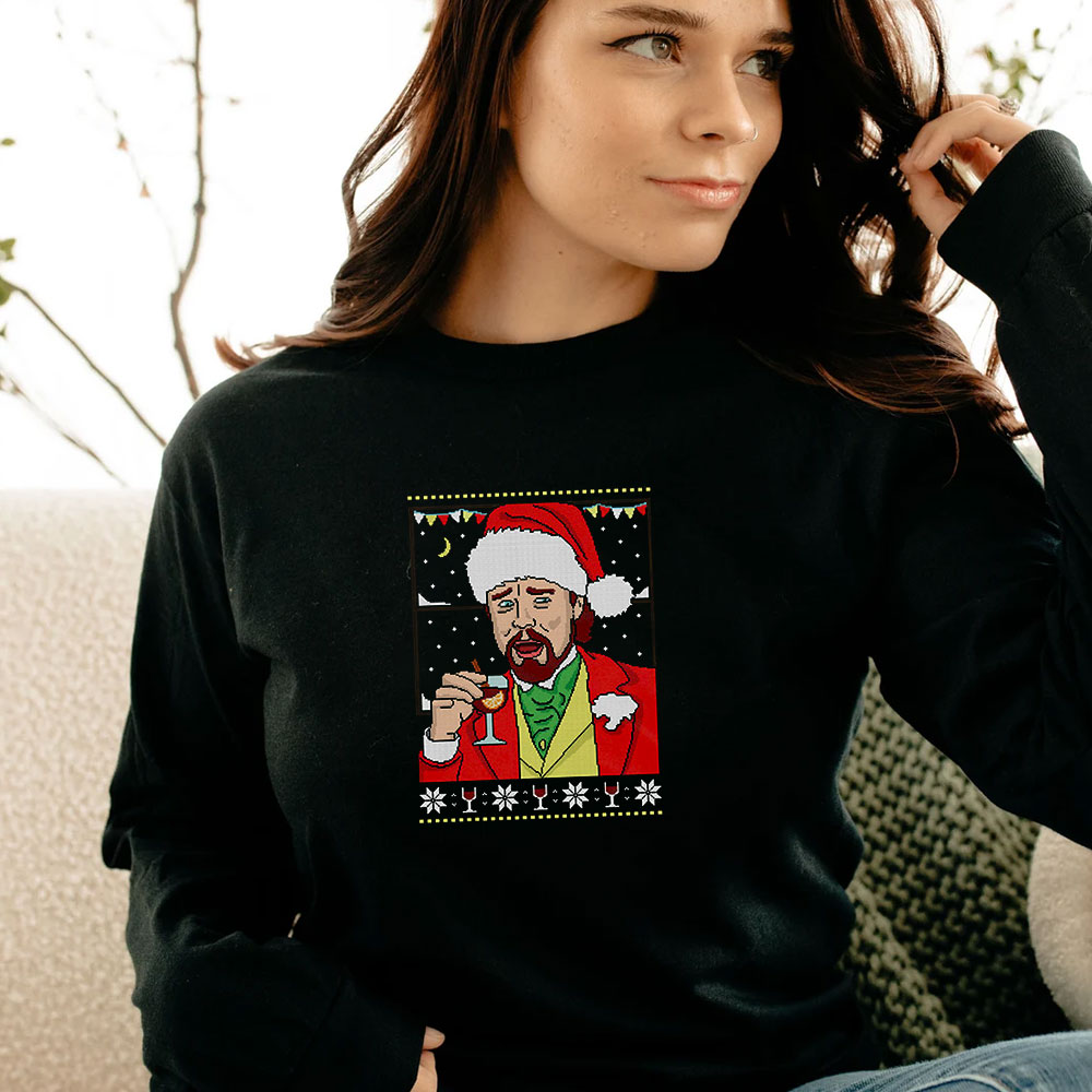 Leonardo Dicaprio Christmas Meme Long Sleeve