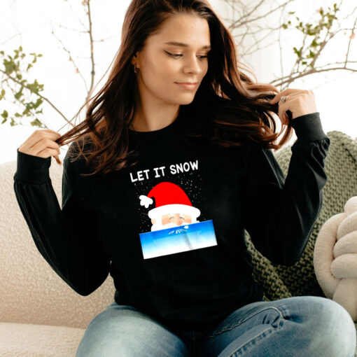 Let It Snow Cocaine Santa Christmas Long Sleeve