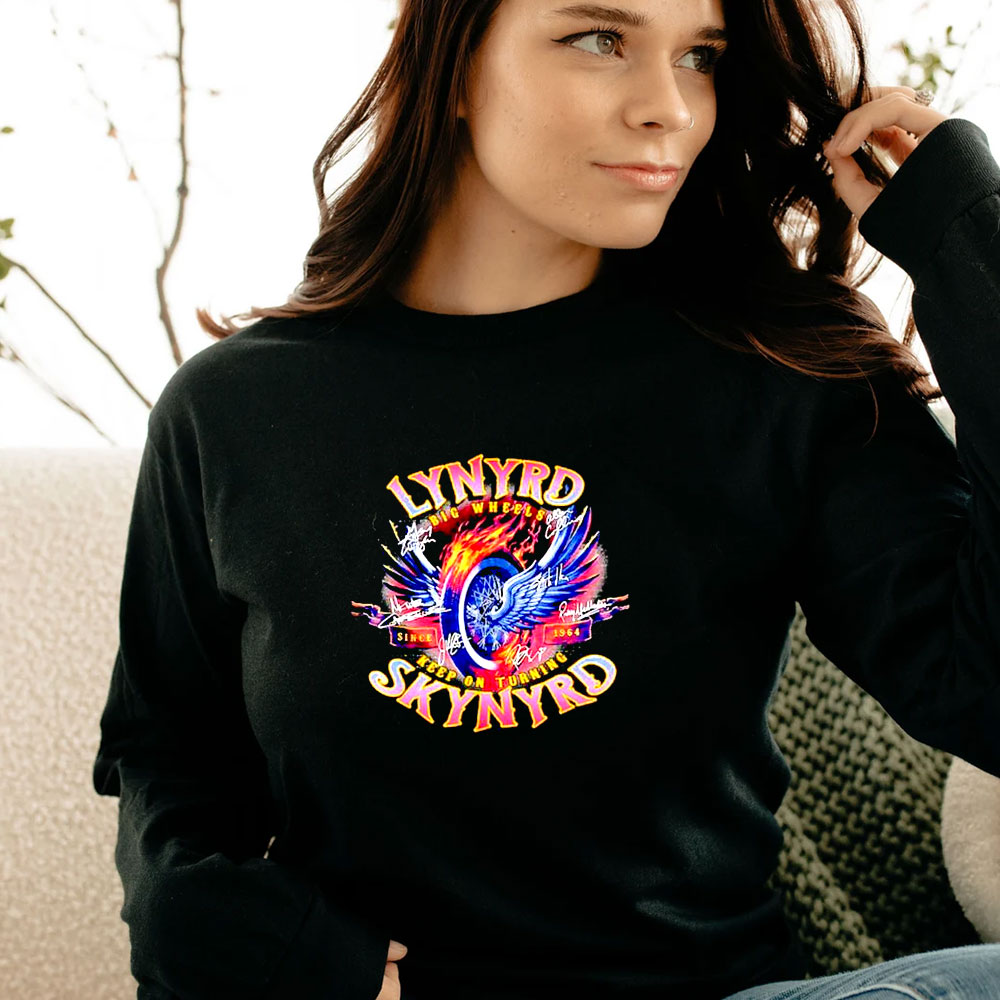 Lynyrd Skynyrd Big Wheels Since 1964 Keep On Turning Long Sleeve