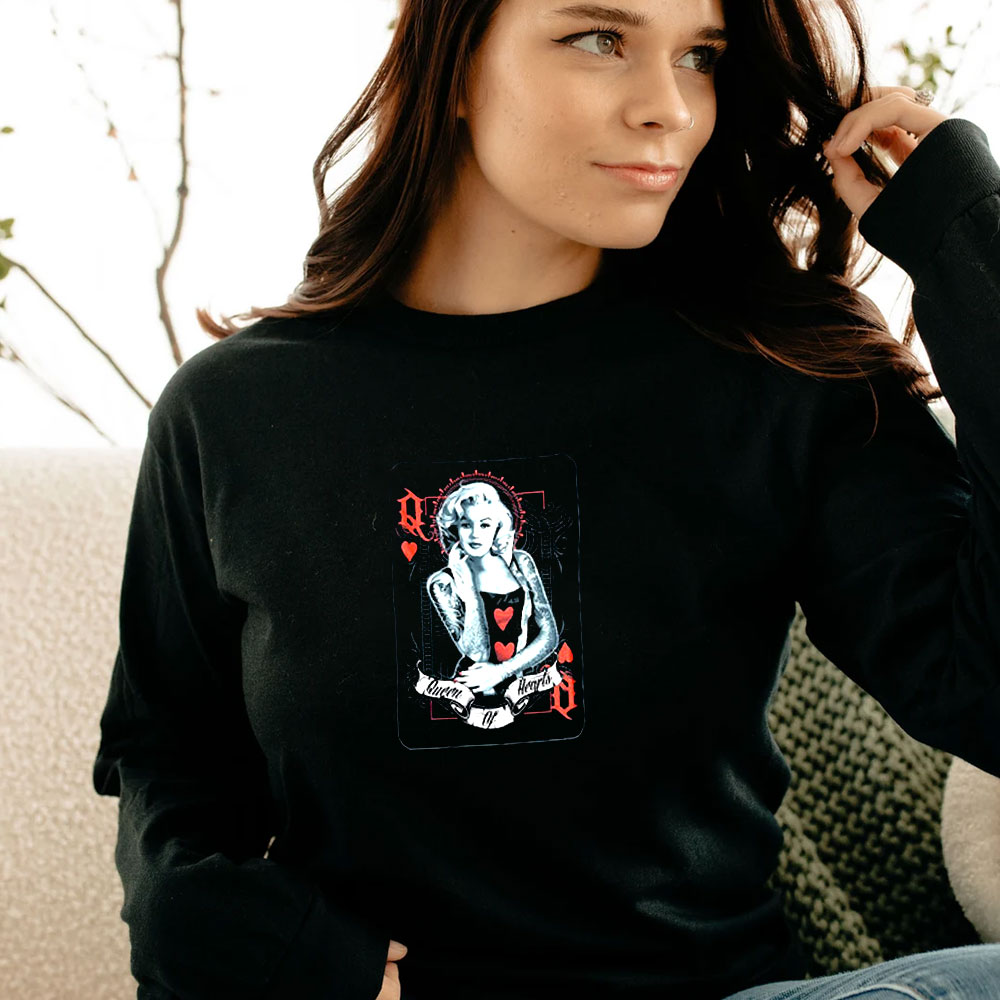 Marilyn Monroe Queen Of Hearts Long Sleeve