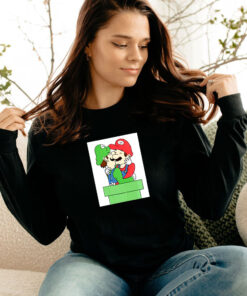 Mario And Luigi Kissing Funny Long Sleeve