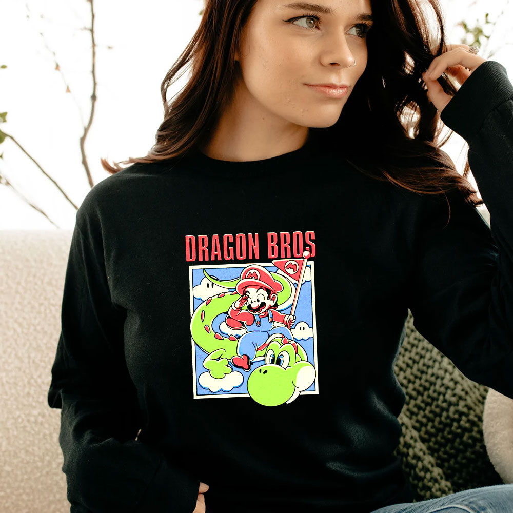 Mario And Yoshi X Dragon Ball Dragon Bros Comic Long Sleeve