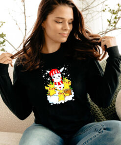 Merry Christmas Santa Pikachu Mashup Long Sleeve