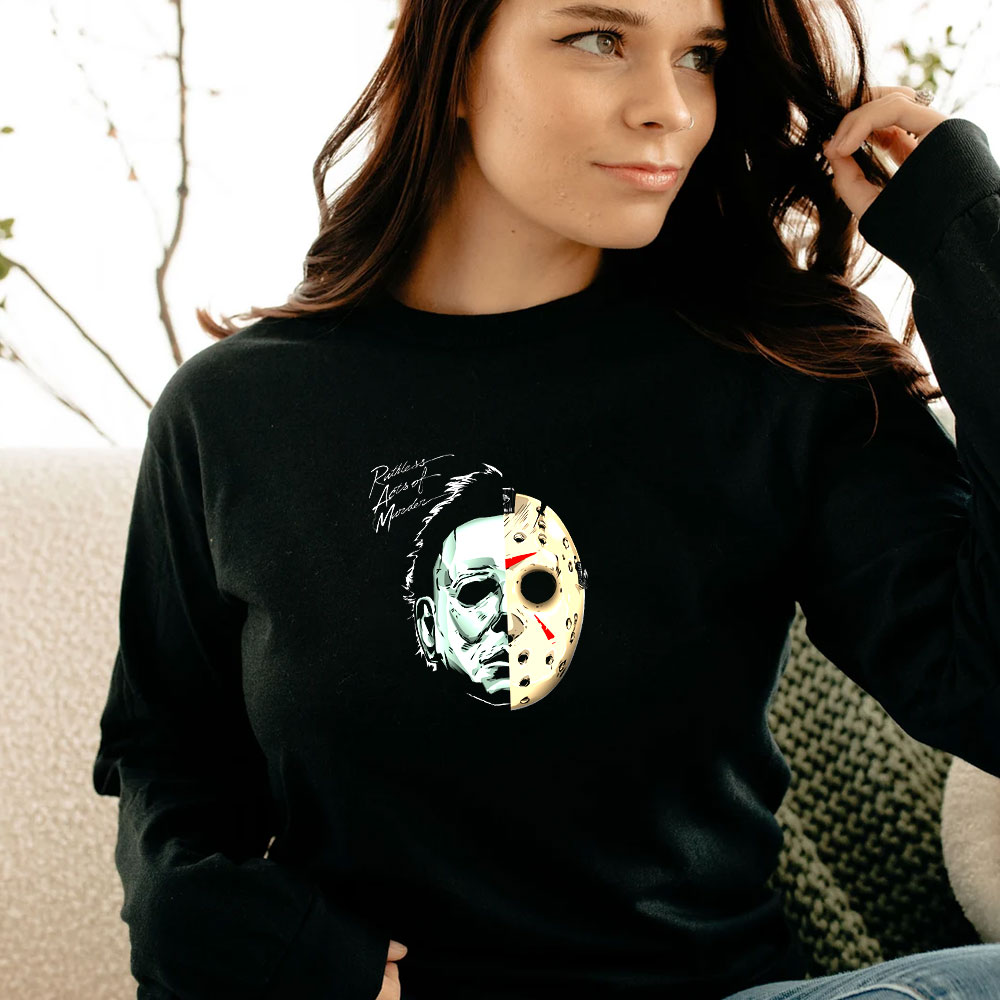 Michael Myers Jason Voorhees Ruthless Acts Of Murder Long Sleeve