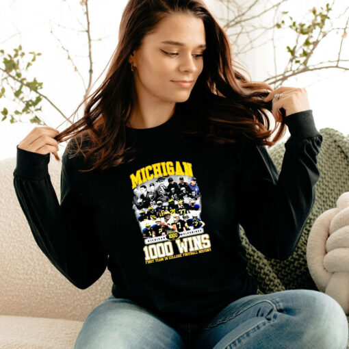 Michigan Wolverines Football 1000 Wins First Team Long Sleeve