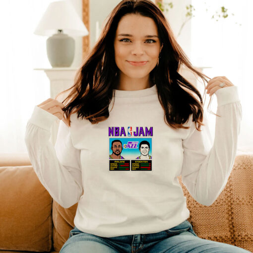 NBA Jam Jazz Malone And Stockton Long Sleeve