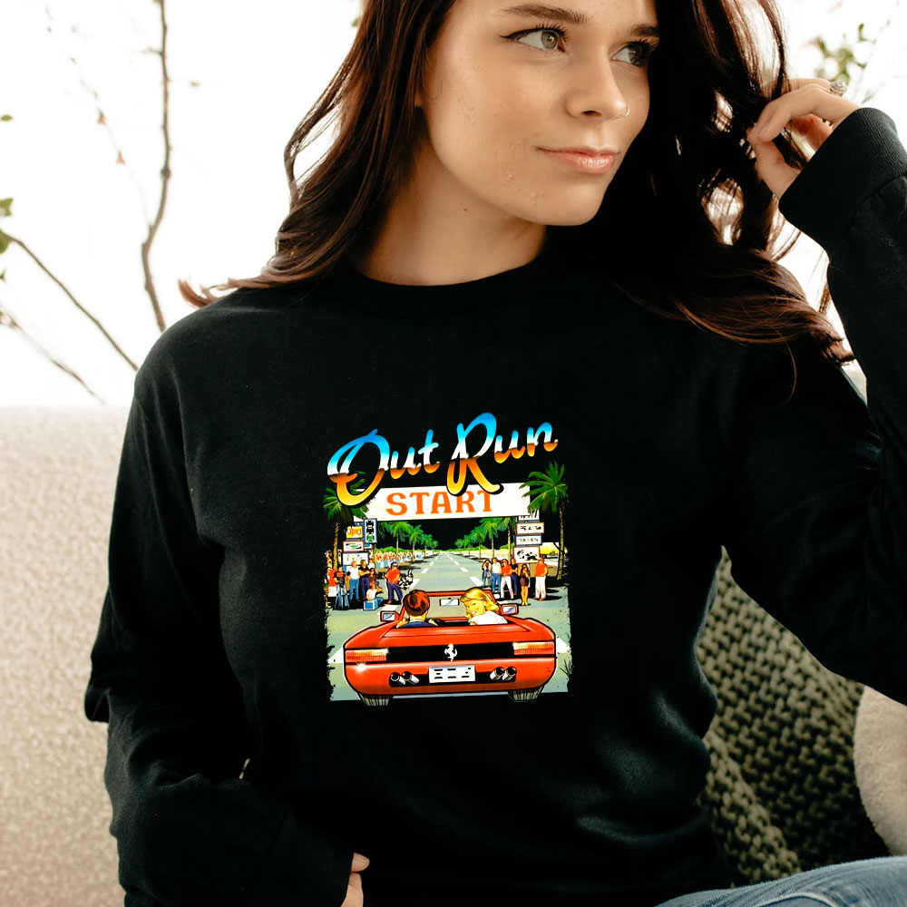 Out Run Retro Gaming Long Sleeve