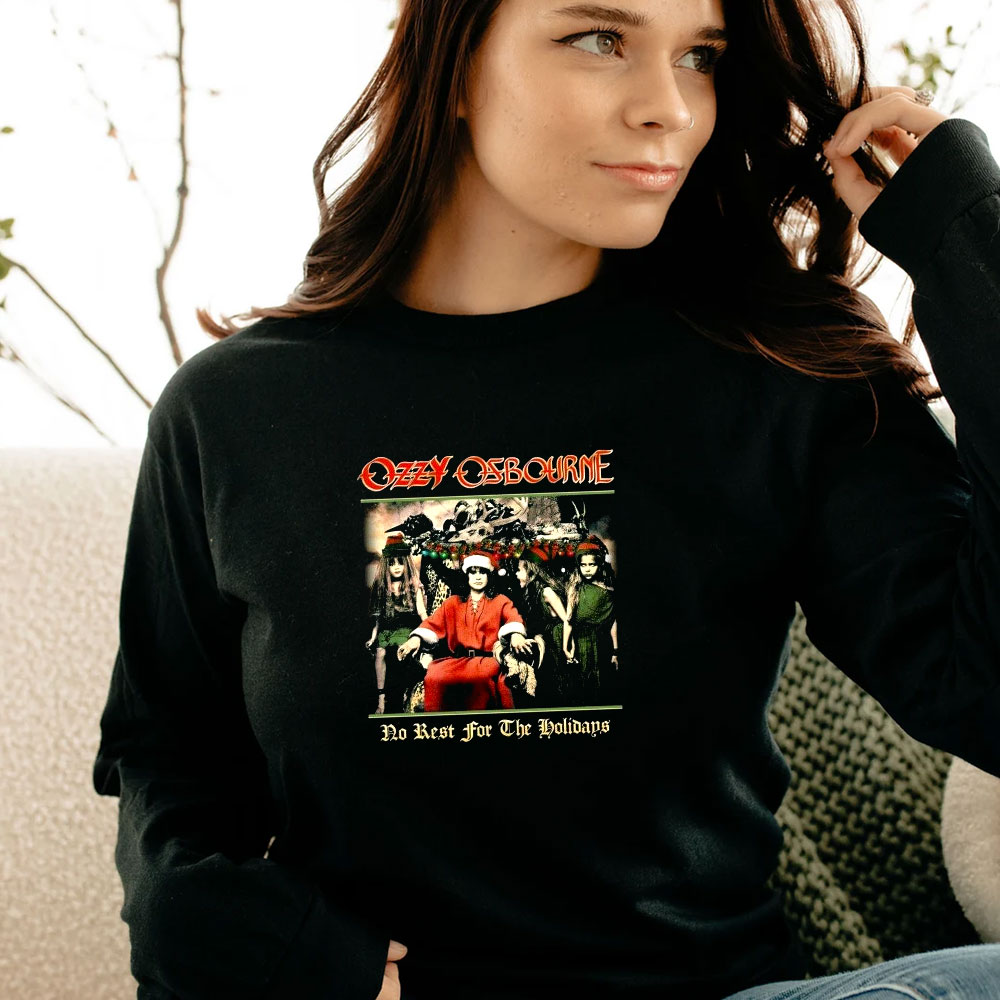 Ozzy Osbourne No Rest For The Holidays Christmas Long Sleeve