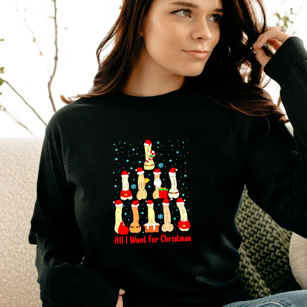 Penis Santa Claus All I Want For Christmas Long Sleeve