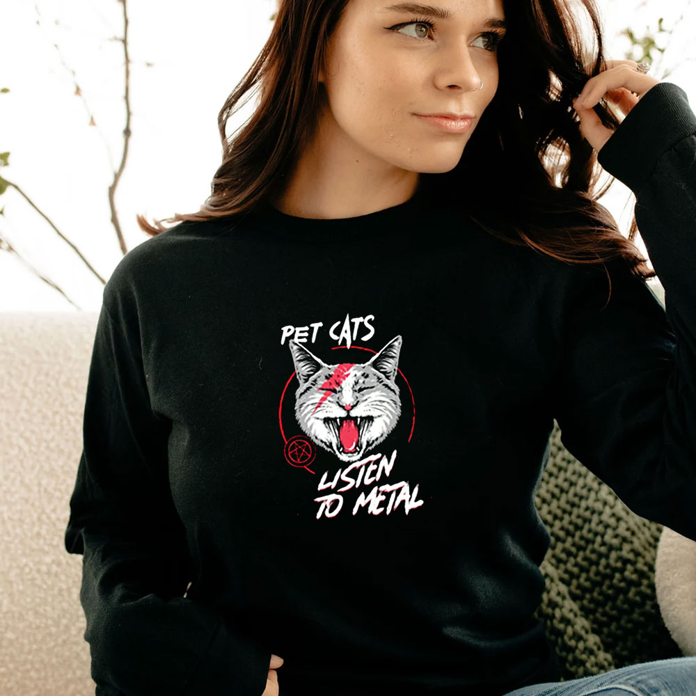 Pet Cats Listen To Metal Long Sleeve