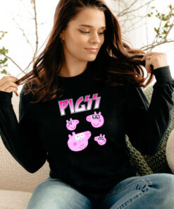 Pigs Peppa Pig x Kiss Band Parody Long Sleeve