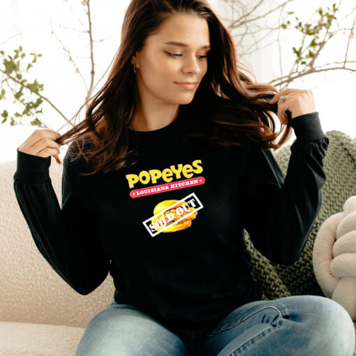 Popeyes Menu Fast Food Sold Out Long Sleeve