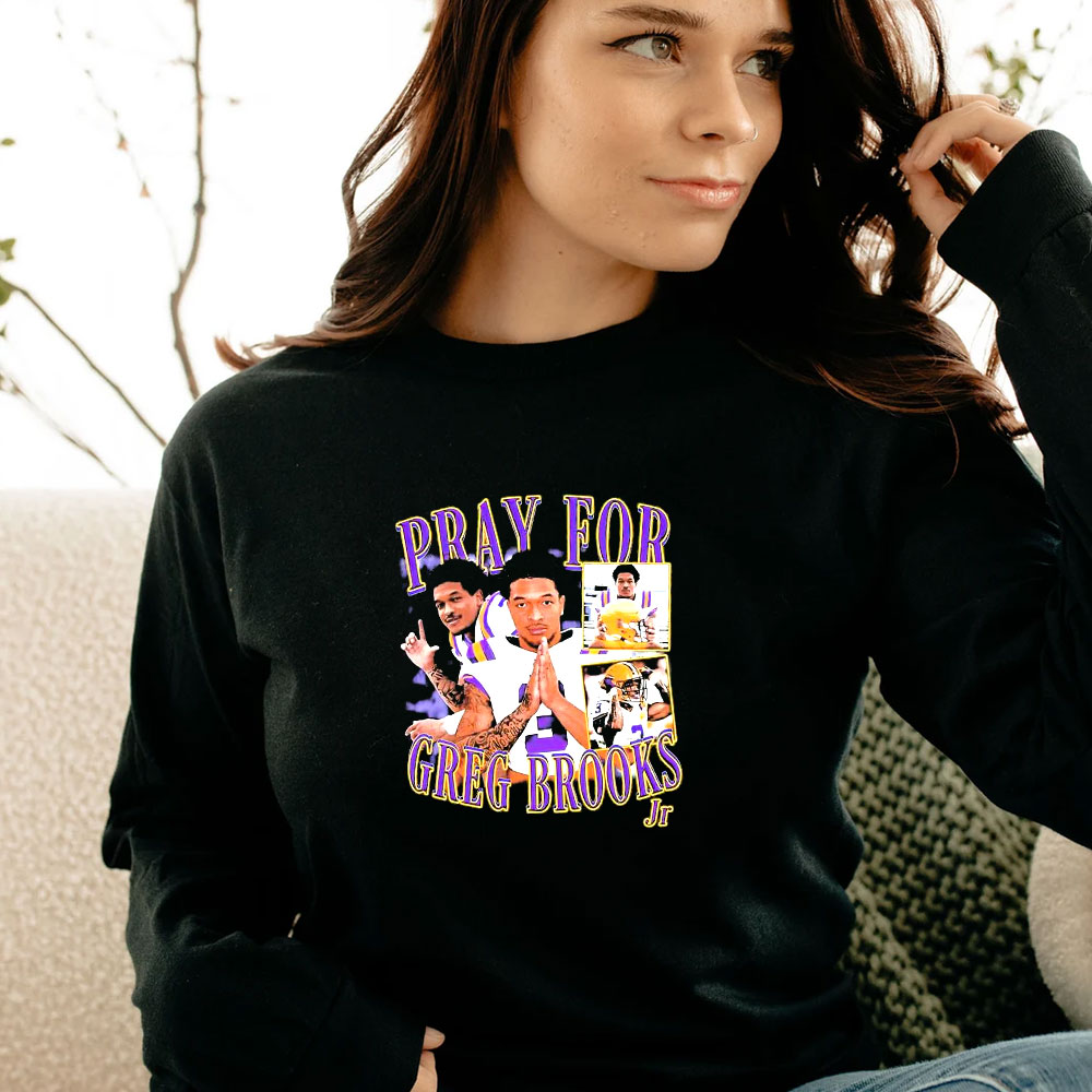 Pray for Greg Brooks picture Collage Long Sleeve