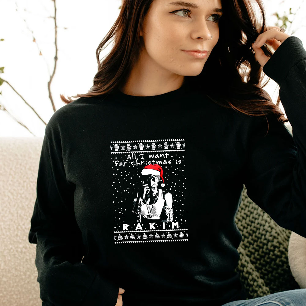 Rakim Rapper Ugly Christmas Long Sleeve