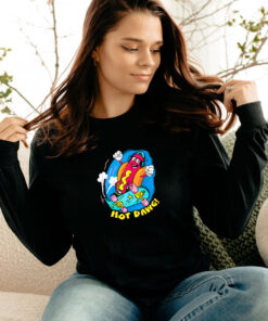 Retro Cartoon Hot Dog Skater Long Sleeve