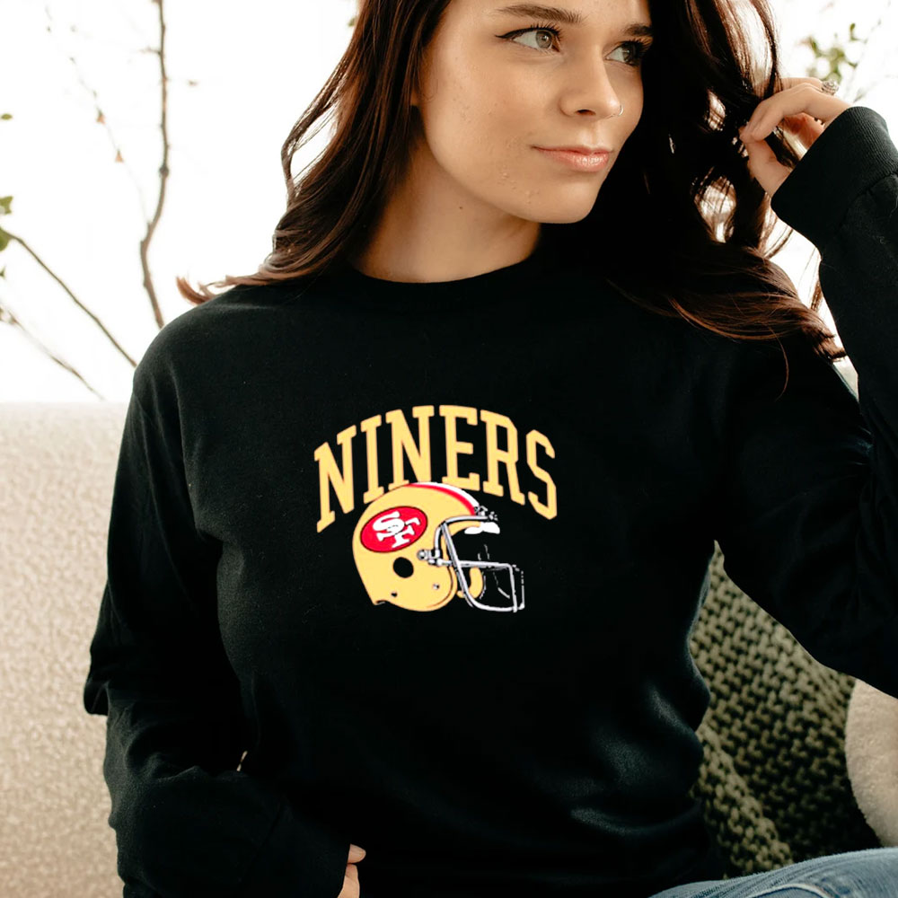 San Francisco 49ers Niners Helmet Retro Long Sleeve