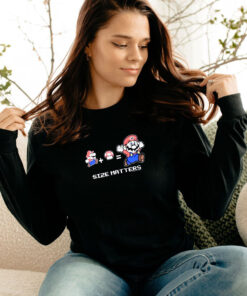 Size Matters Mario Bros Long Sleeve