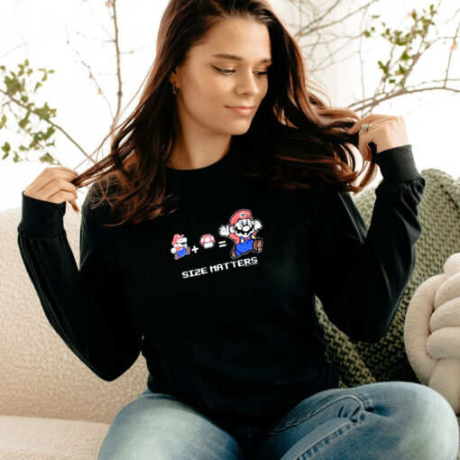 Size Matters Mario Bros Long Sleeve