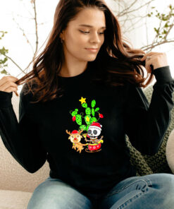 Skeleton Santa Nopalito Calacas Feliz Navidad Christmas Long Sleeve