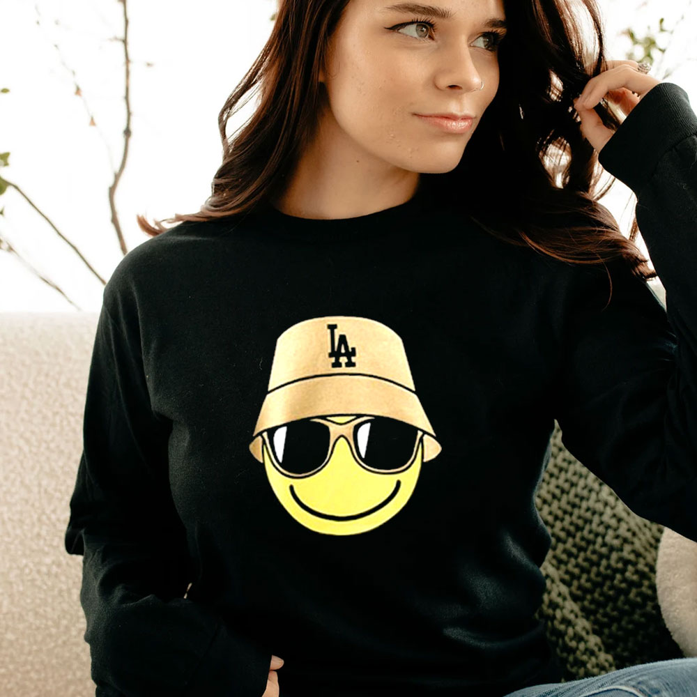 Smile Face Graphic Overfit Long Sleeve