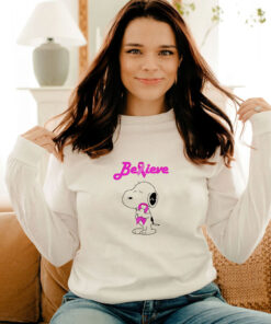 Snoopy Breast Cancer Pink Awareness Long Sleeve