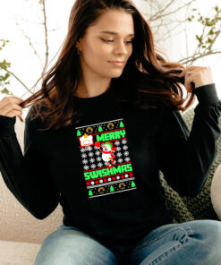 Snowman Play Basetball Merry Long Sleeve