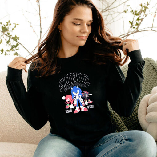 Sonic The Hedgehog Varsity Trio Movie Long Sleeve