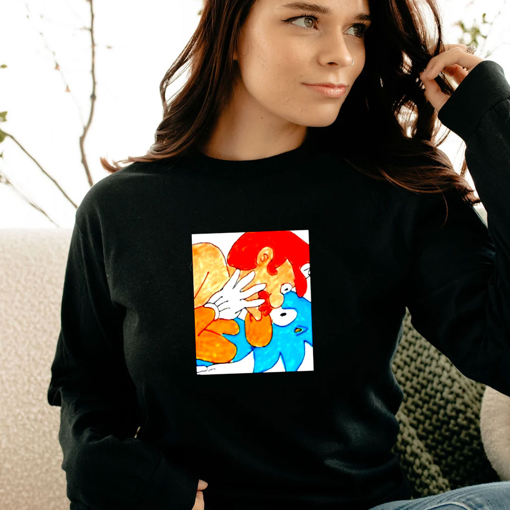 Stream Super Mario Kiss Sonic Funny Art Long Sleeve