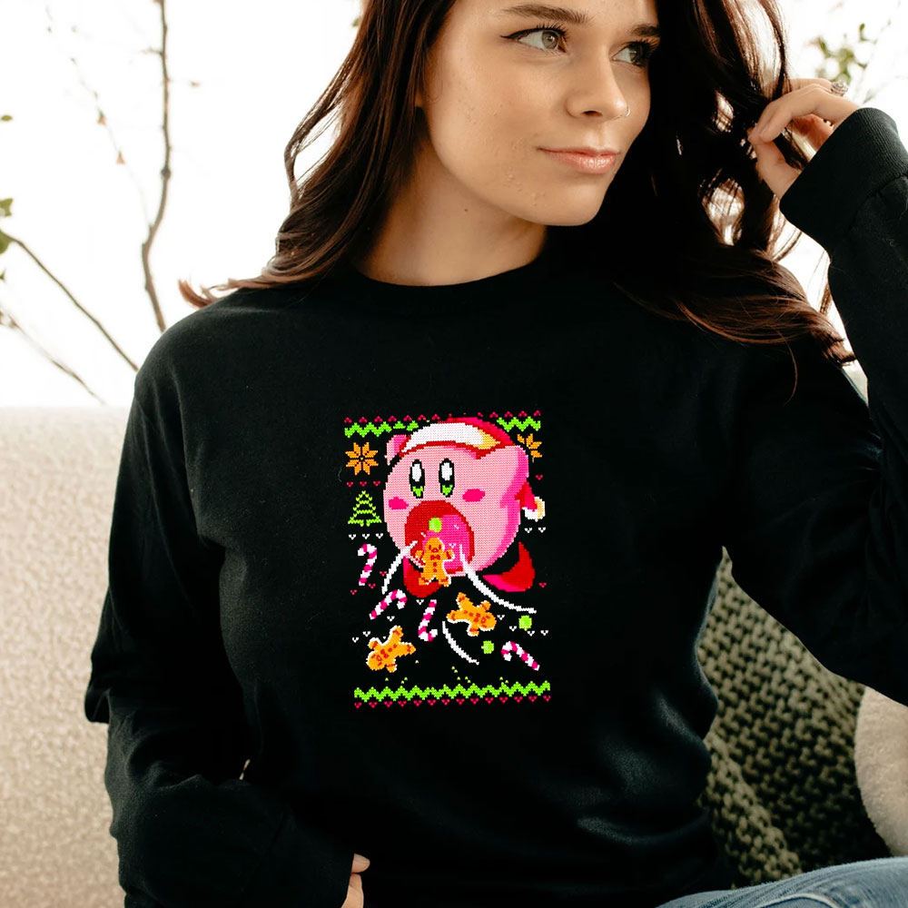 Sweet Kirby Christmas Long Sleeve