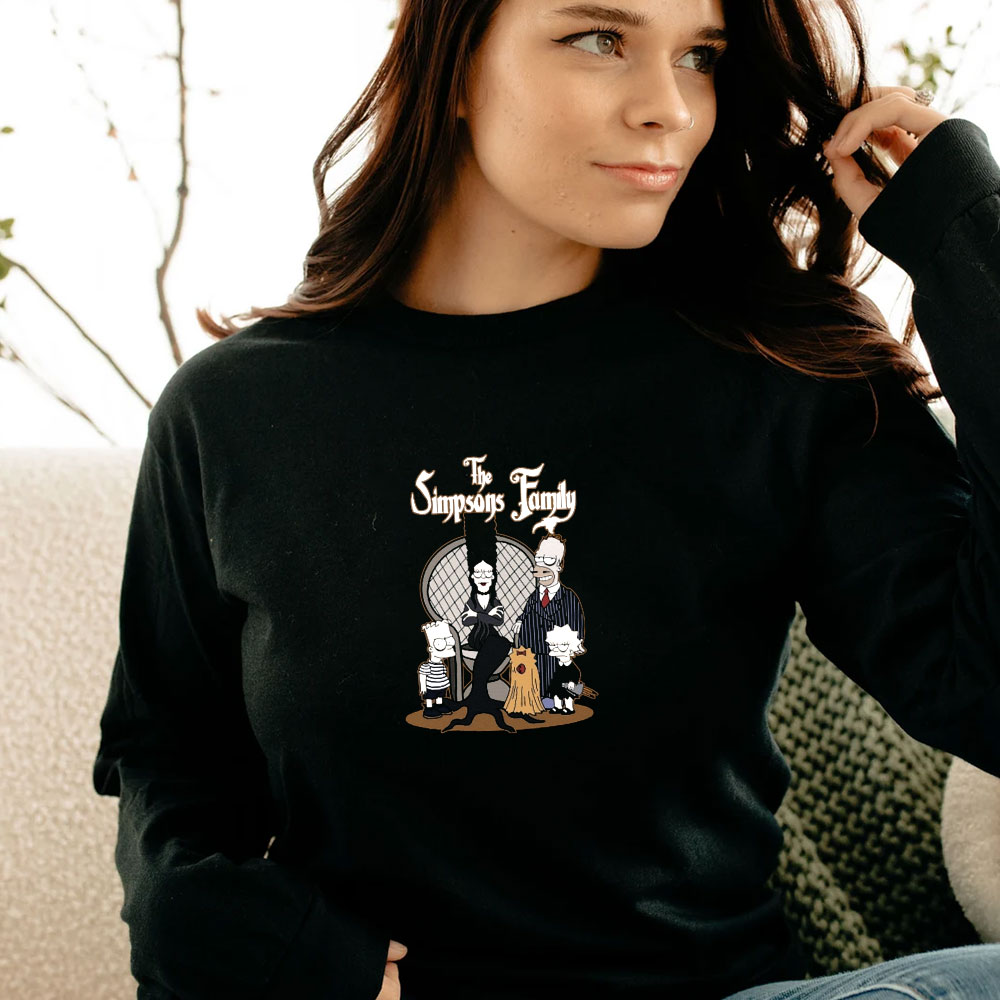 The Simpsons Addams Family Long Sleeve